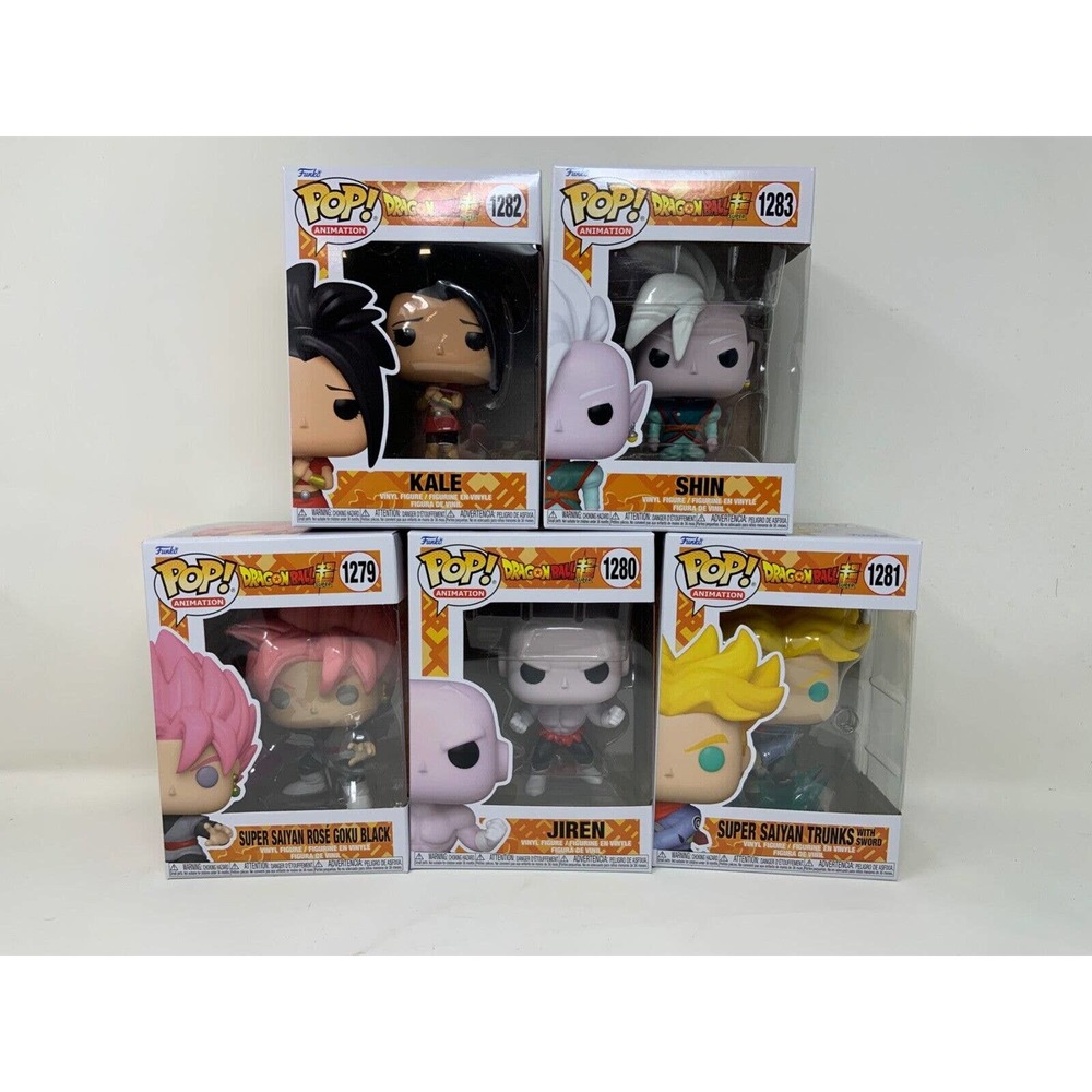 Funko POP! Dragon Ball Z Set of 5 Kale Shin Jiren Super Saiyan Trunks Rose Goku
